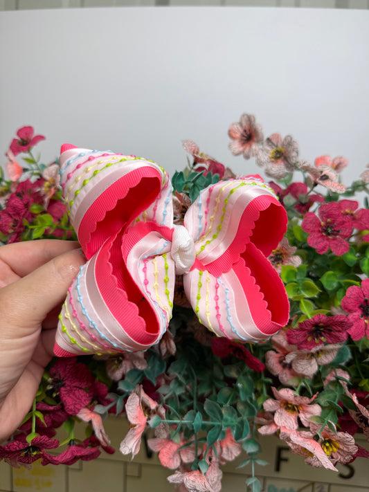 4” Clip | Hot Pink Multi