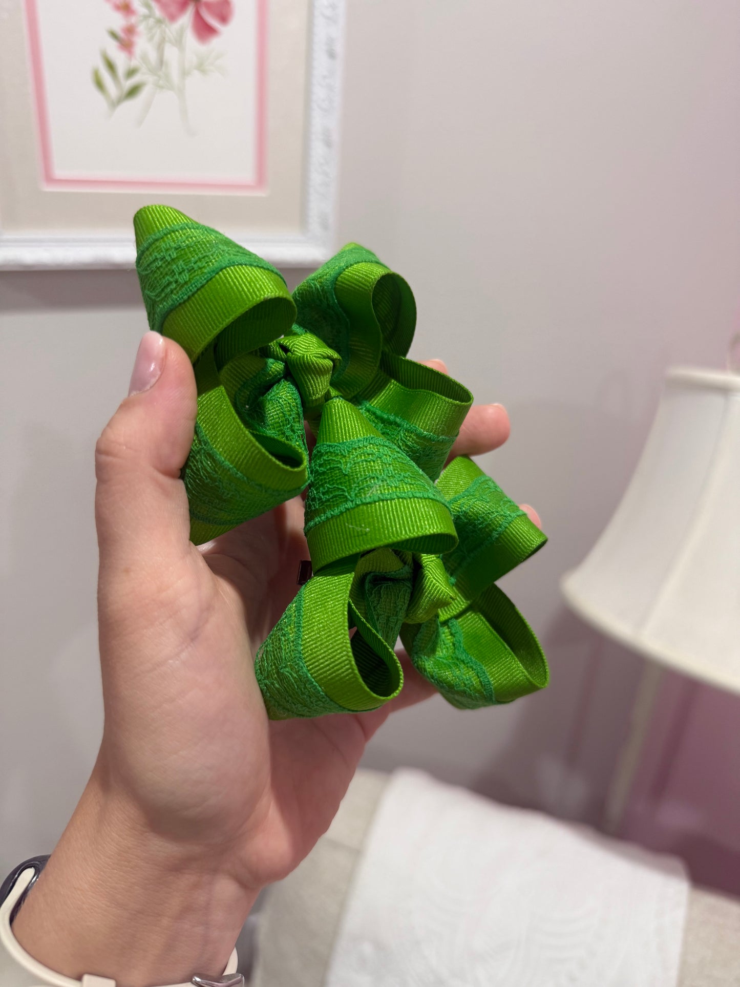 Piggies Green w Green Lace