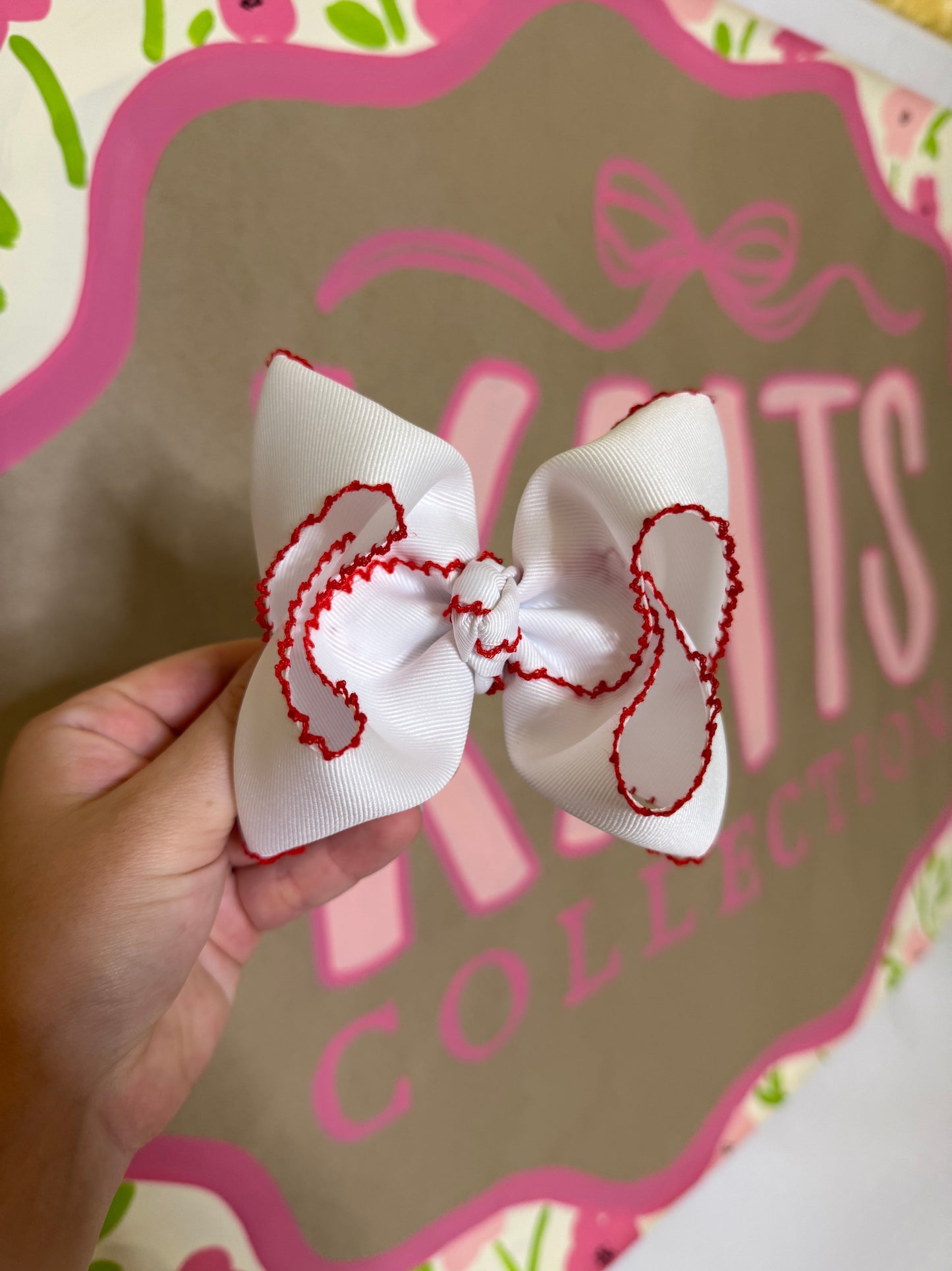 4” White w Red MS