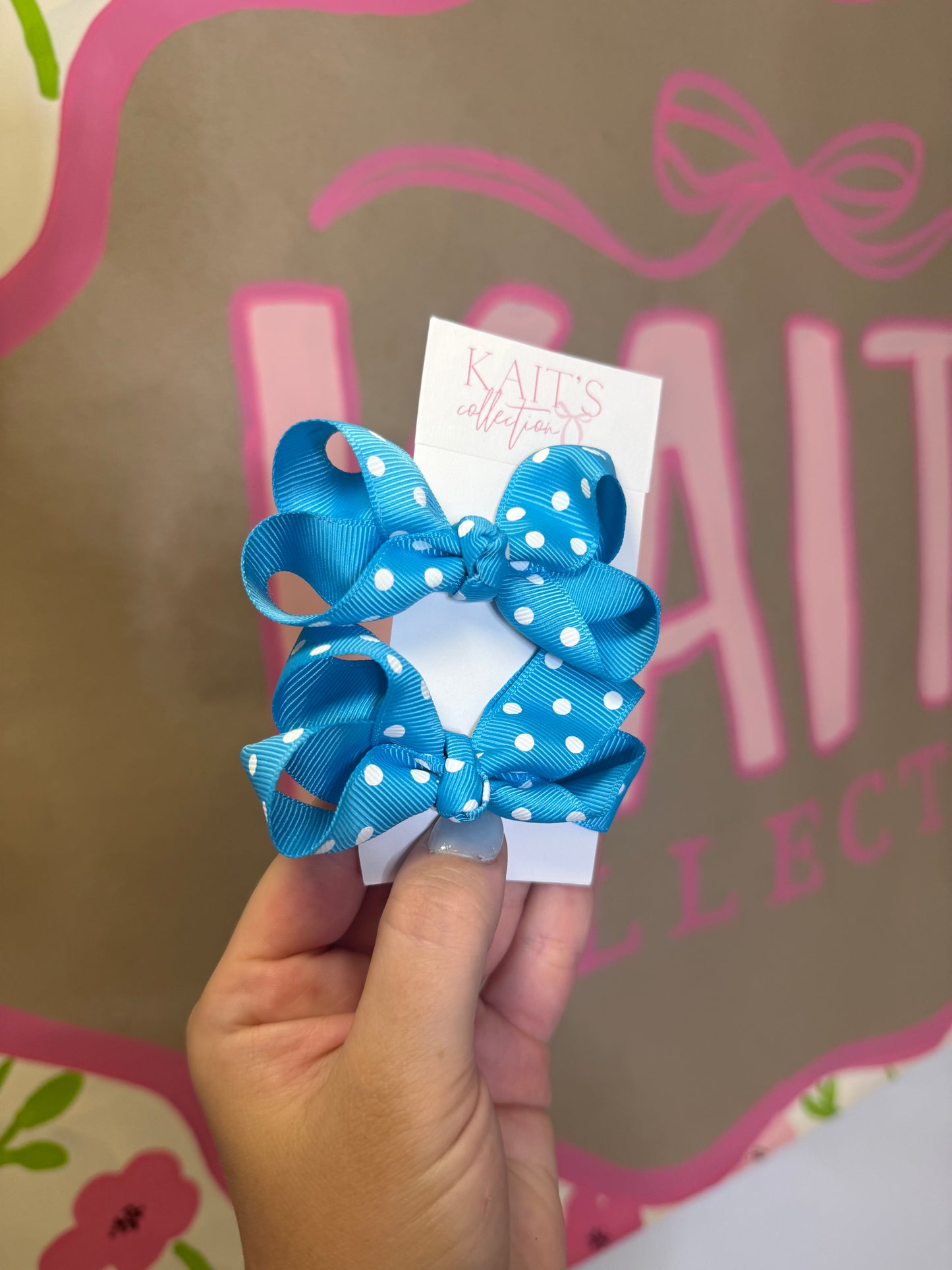 Blue Polka Dot Itty Piggies