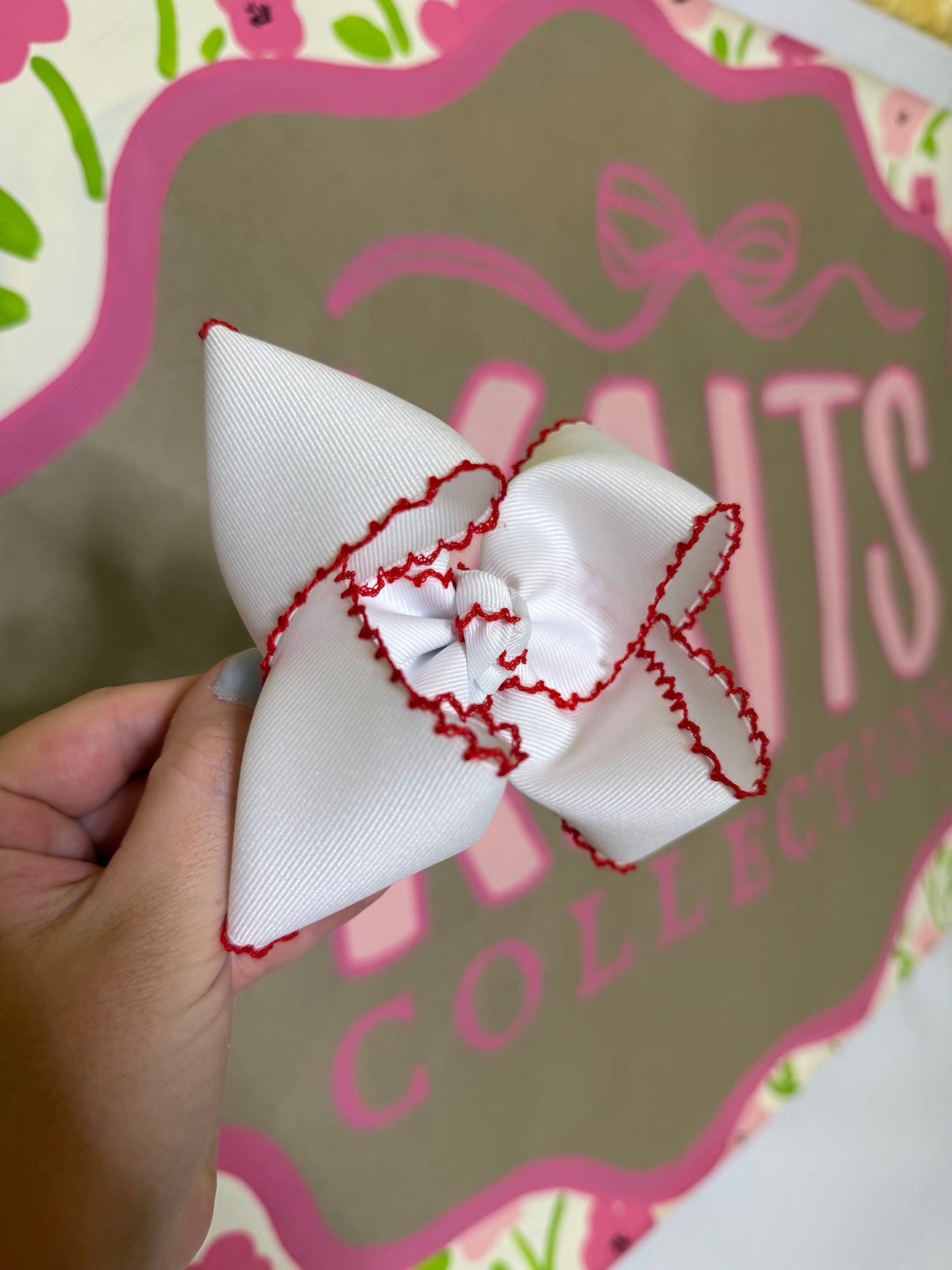 4” White w Red MS