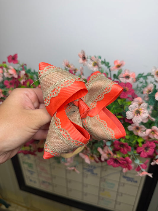 4” NYLON Orange w Burlap