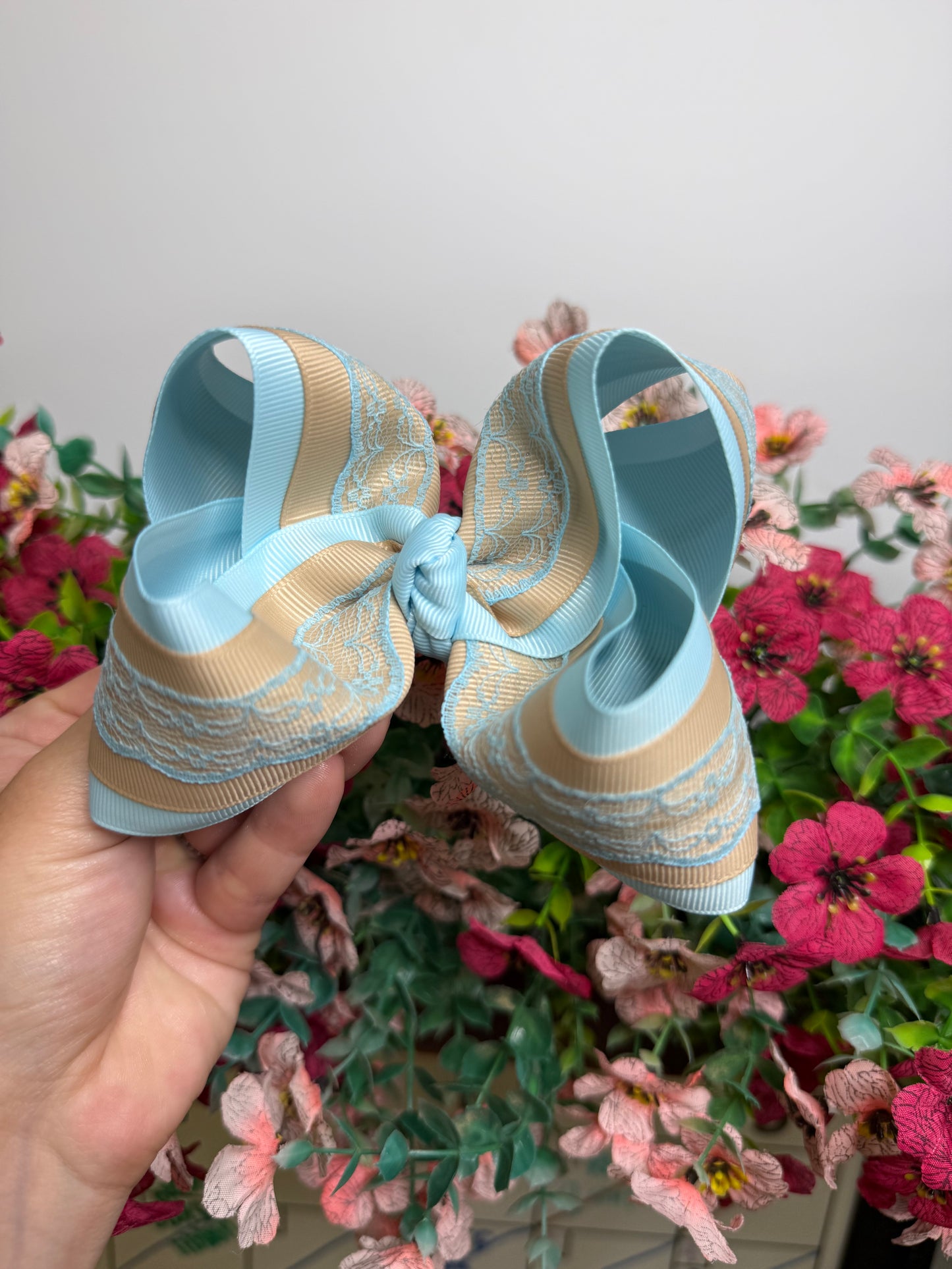 4” Clip | Blue w Tan