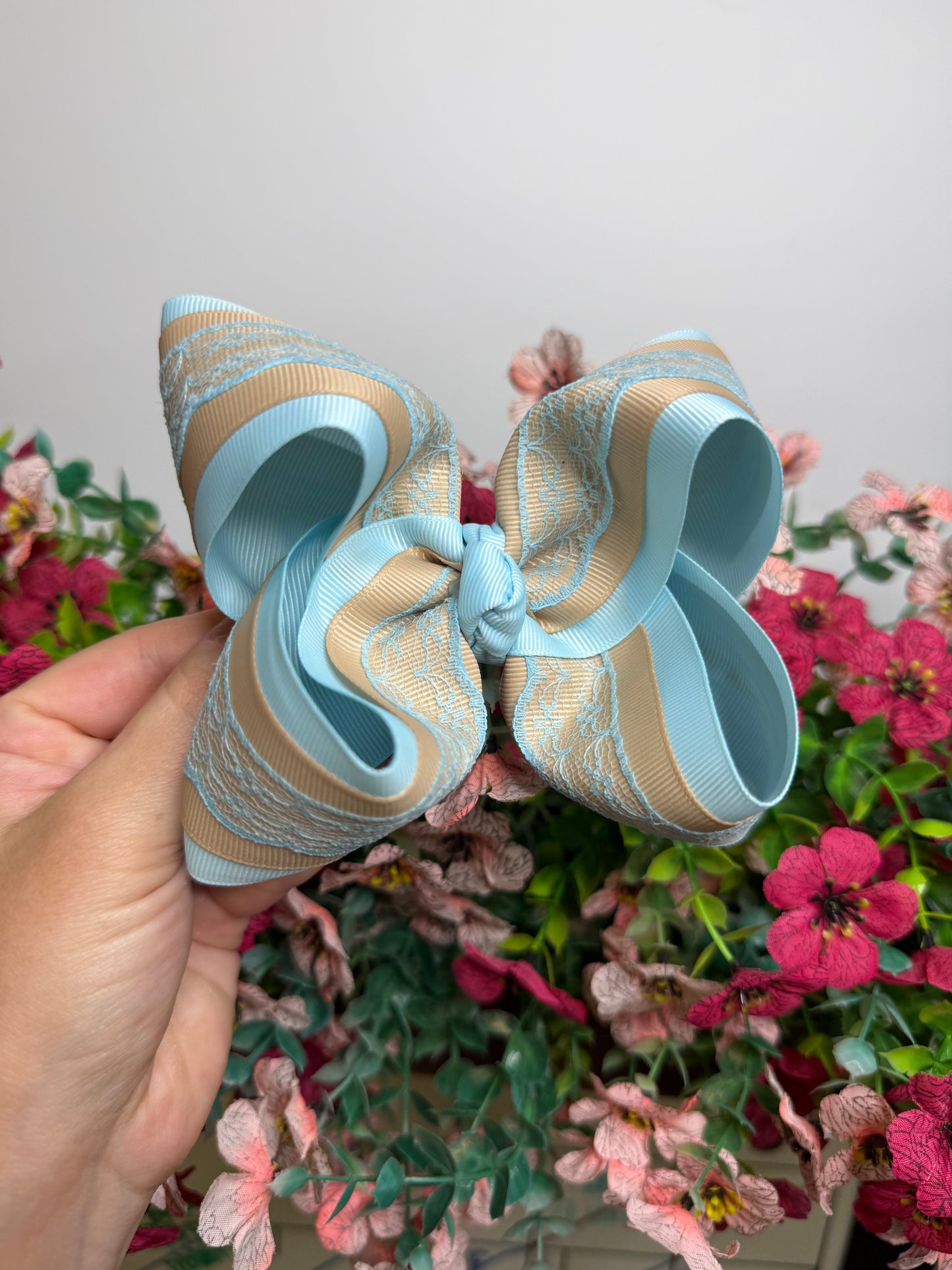 4” Clip | Blue w Tan