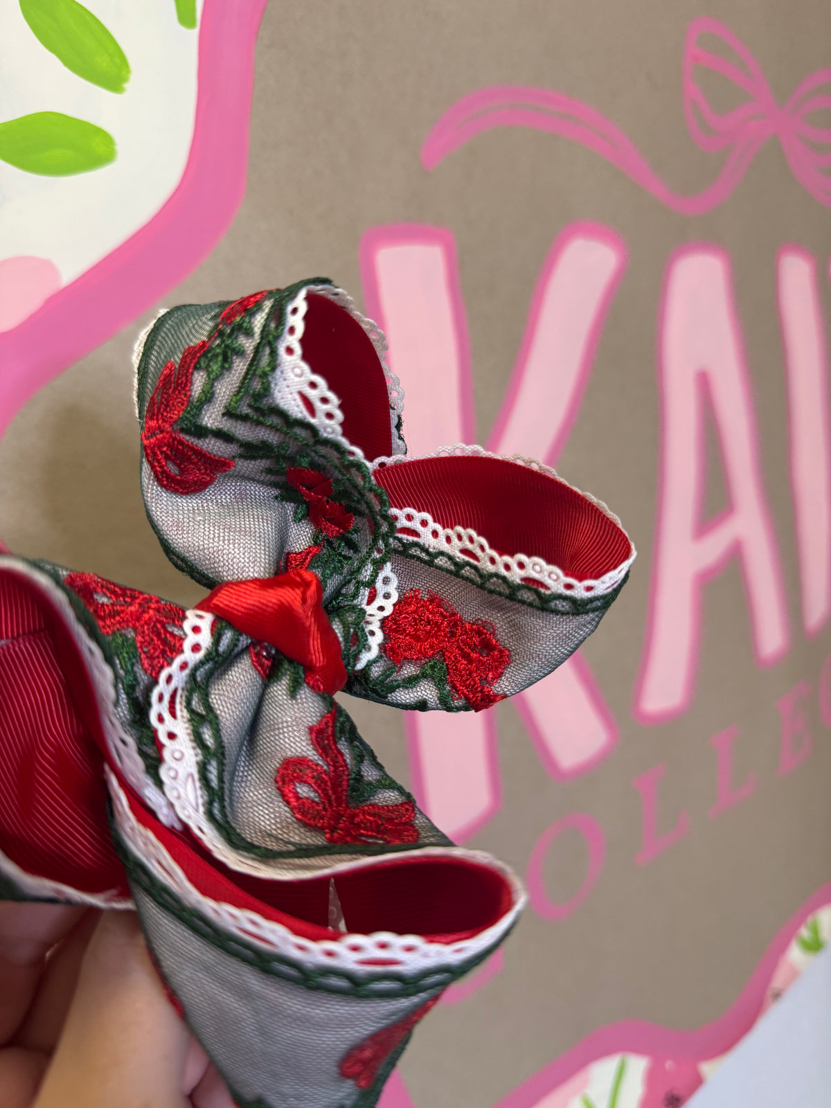 5” Christmas Lace *Defective Spot