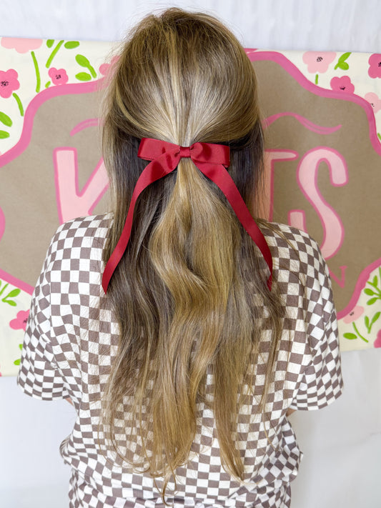 Maroon Big Girl Bow
