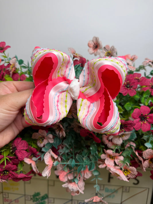 4” Clip | Hot Pink Multi