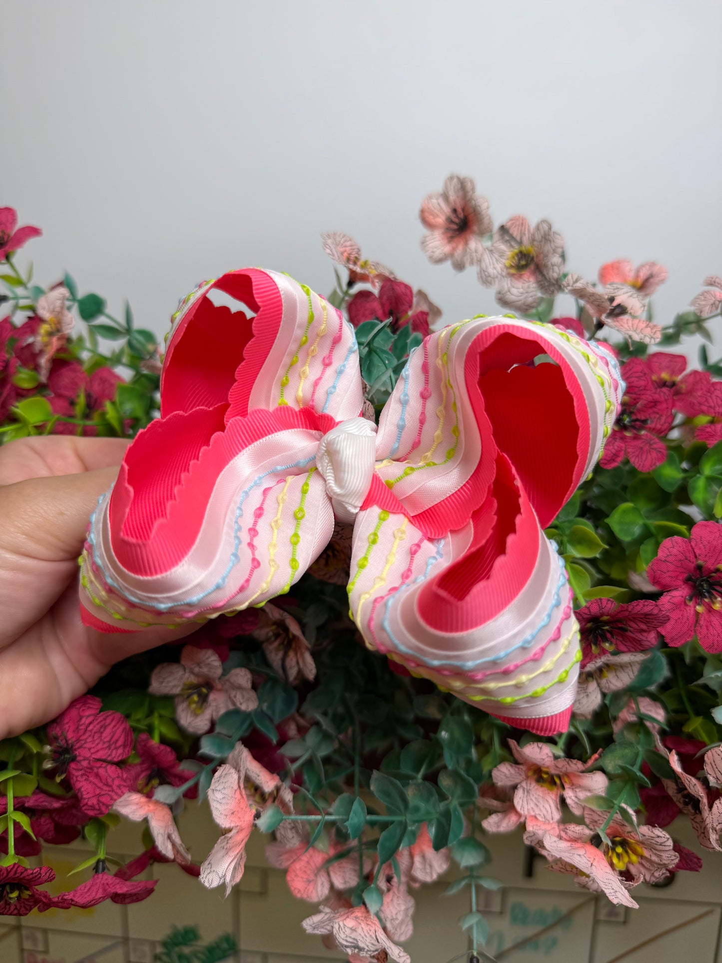 4” Clip | Hot Pink Multi
