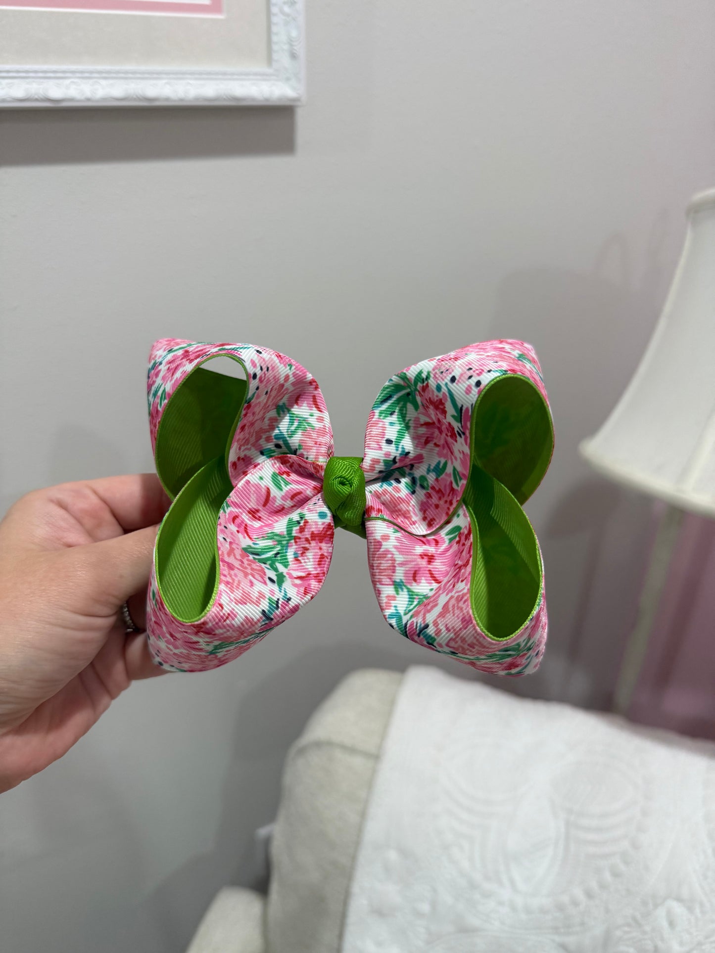 5” Clip | Green Floral