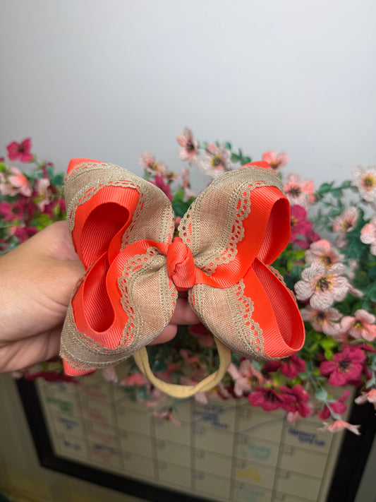 4” NYLON Orange w Burlap