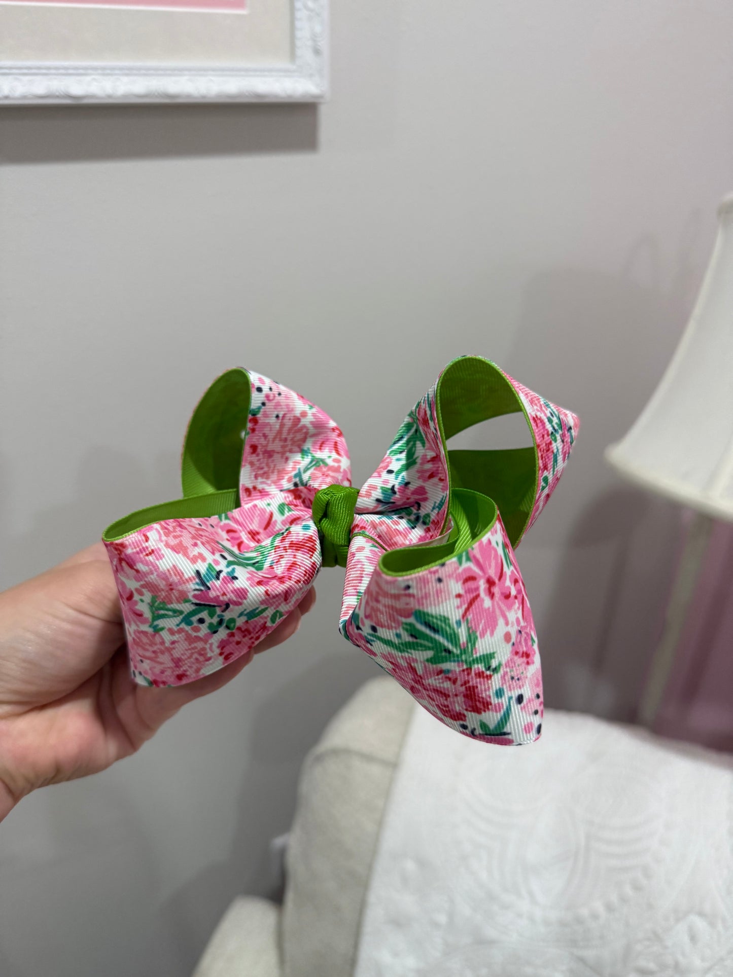 5” Clip | Green Floral